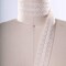 2 Yards Nude Cotton Eyelet Cluny Lace Ribbon Trim with Ridged Edging for Sewing